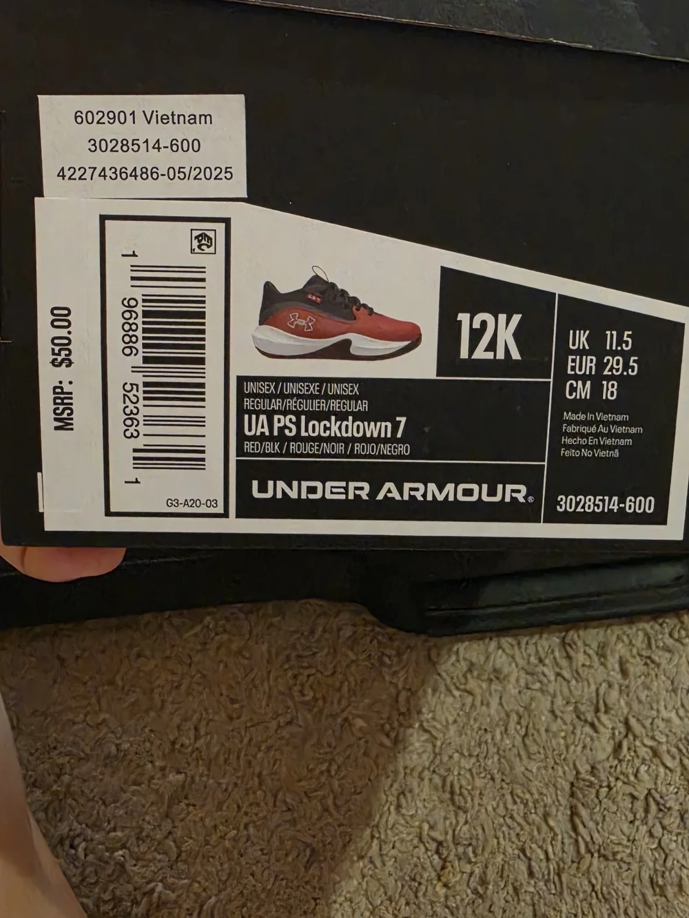 Under Armour Kids Sneakers - Black & Pink Accent